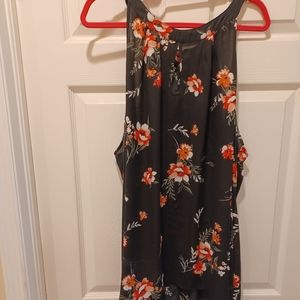 Torrid Black Flowered Tunic Size 4